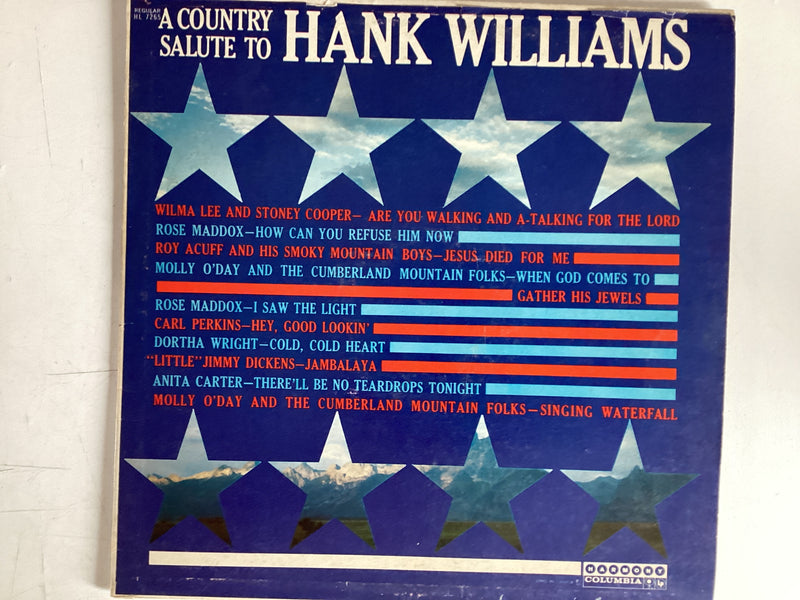 WILLIAMS, HANK = A COUNTRY SALUTE TO (USA 1960) (USED)