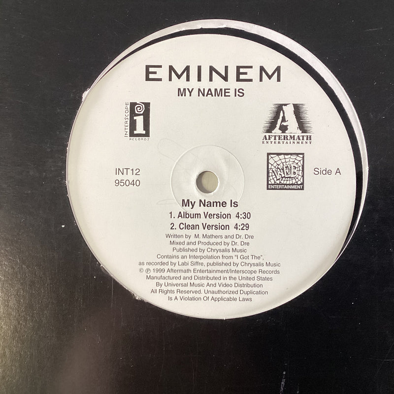 EMINEM = MY NAME IS (12 IN.) (US 1999) (USED)