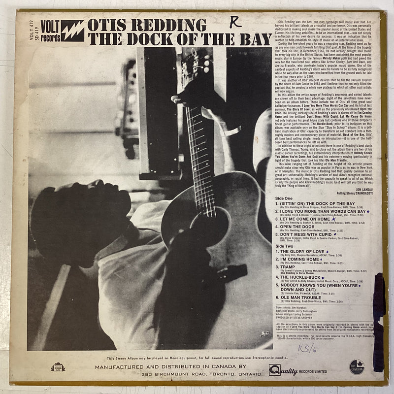 REDDING, OTIS = DOCK OF THE BAY (CDN STAX) (USED)