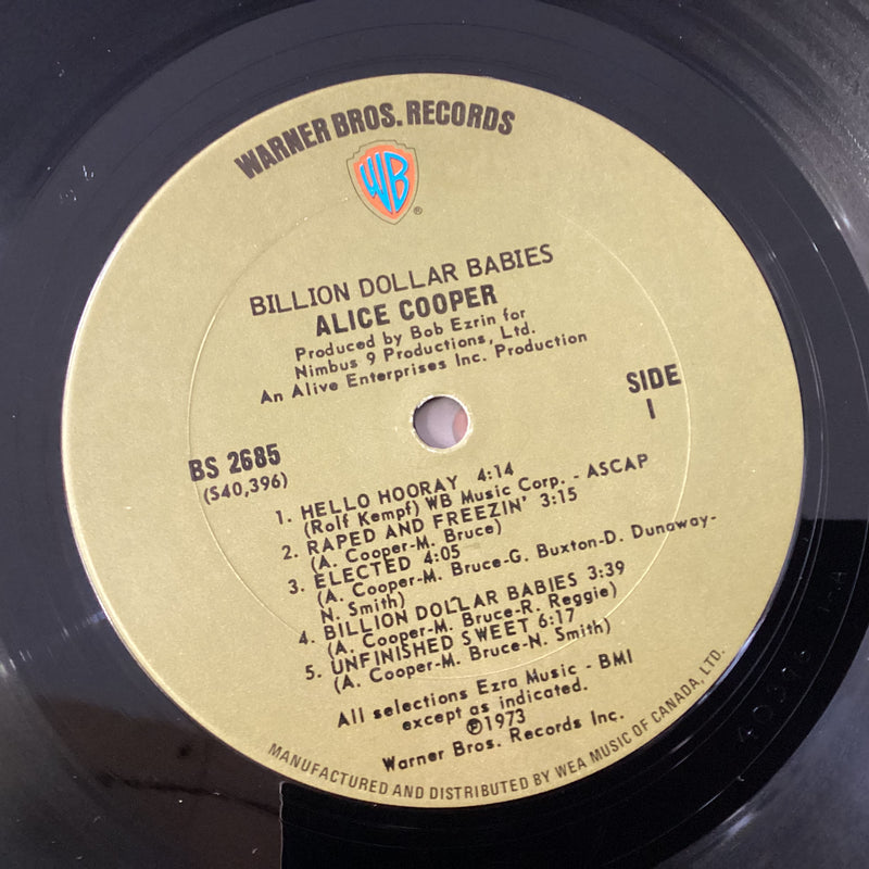 ALICE COOPER = BILLION DOLLAR BABIES (CDN 1973) (USED)