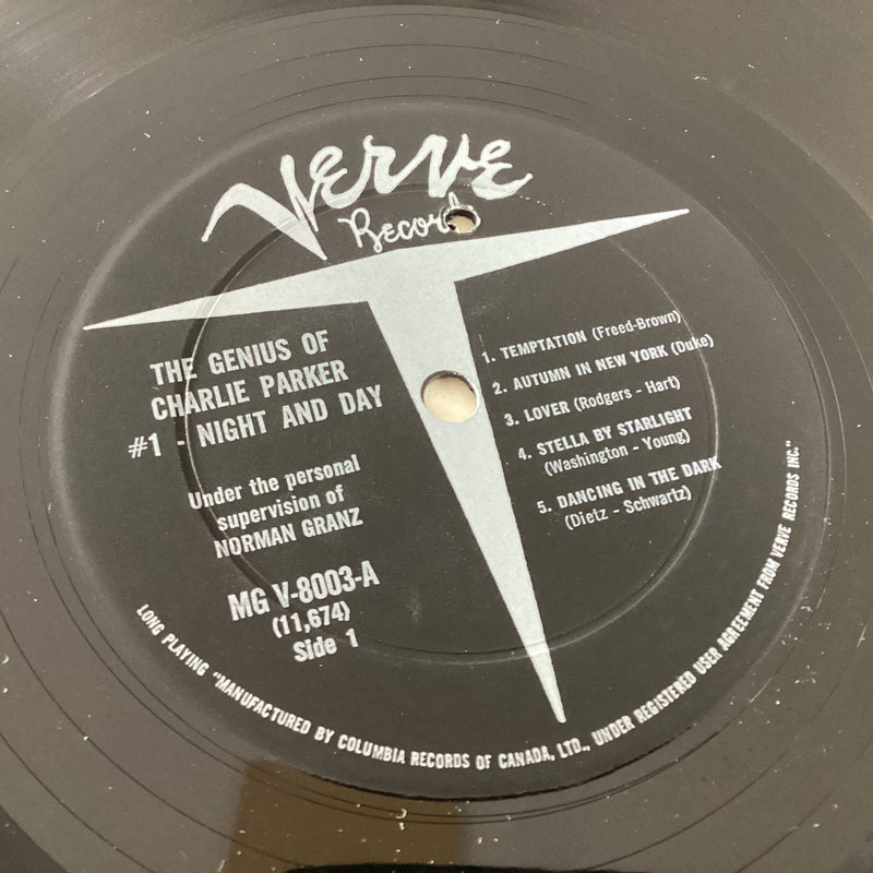 PARKER, CHARLIE = GENIUS OF VOL. 1 : NIGHT AND DAY (CDN 1957) (USED)