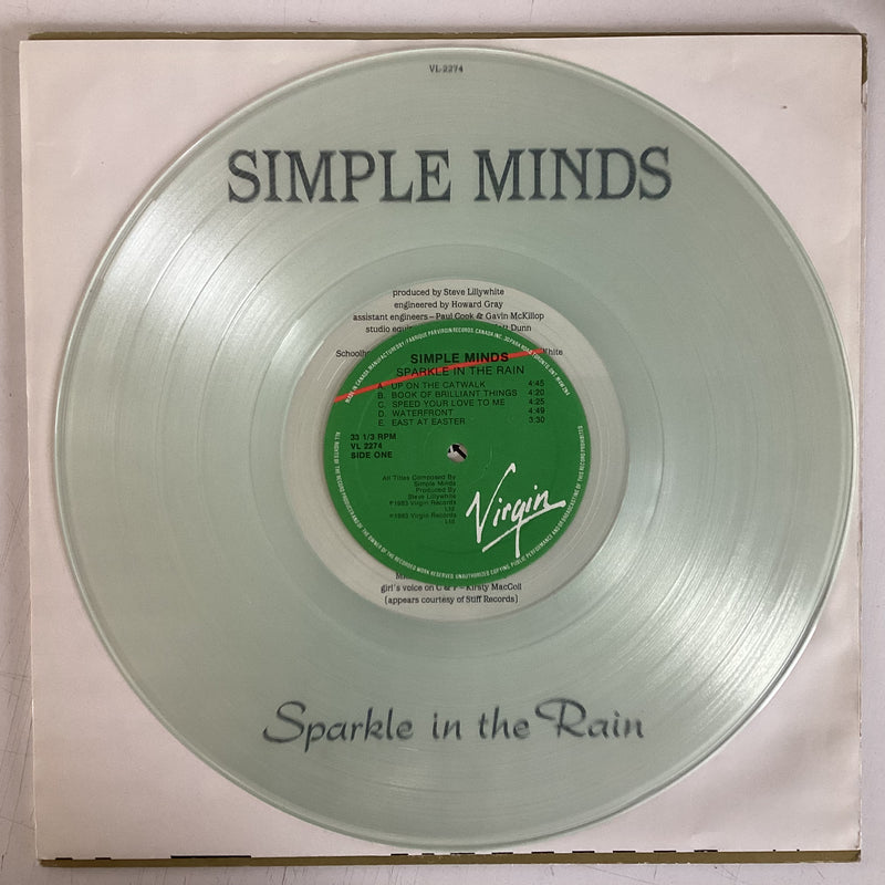 SIMPLE MINDS = SPARKLE IN THE RAIN (CLEAR WAX) (CDN 1983) (USED)