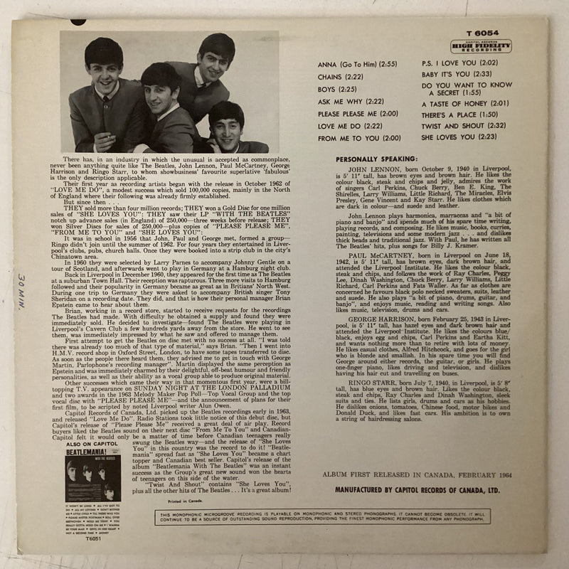 BEATLES = TWIST AND SHOUT (CDN 1964) (USED)